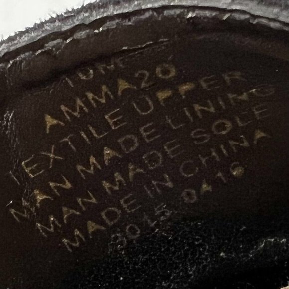 Nine West Ammazo Black Faux Suede Ankle Strap Fringe Accent 4” Heels Size 10M - Picture 10 of 13